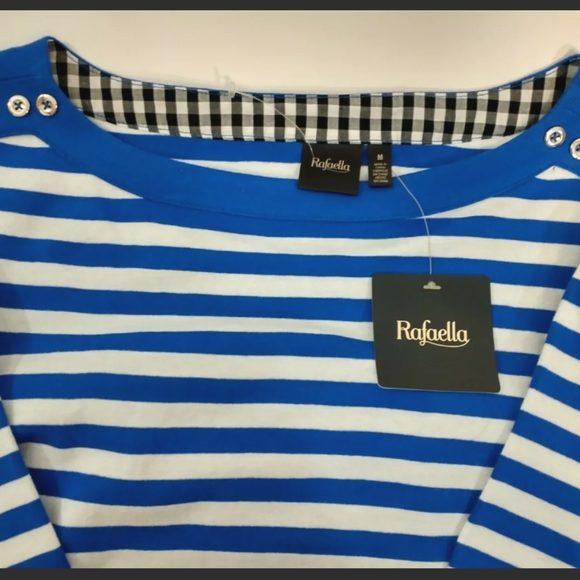 Rafaella Women's Pullover Cotton Top Size M  NWT - Picture 4 of 8